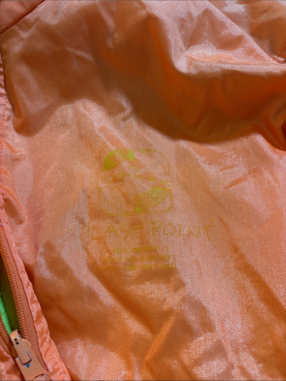 Vintage Neon Orange/Yellow Reversible Ski Bomber, - Picture 7 of 7